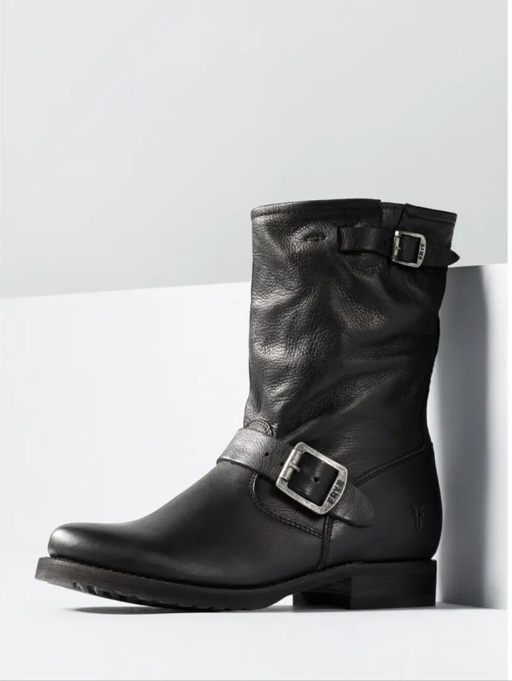 FRYE Veronica Flex Short Boots Black | Size 8 | Leather Moto Western Boots